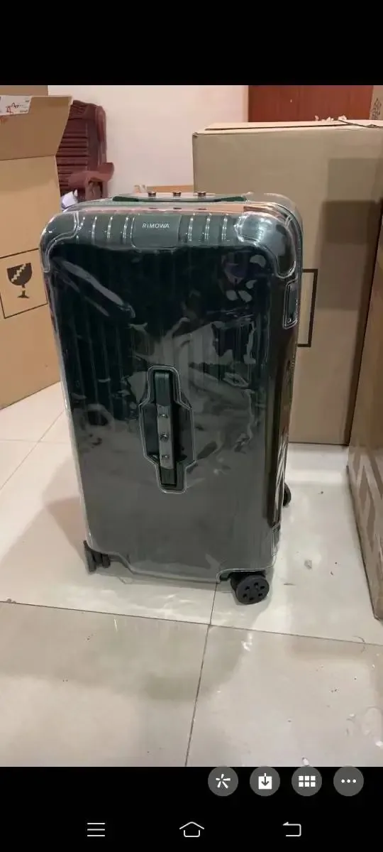 housse de protection transparente en pvc, adaptée au valise rimowa essential trunk plus, housse de protection anti-poussière épaisse de 33 pouces