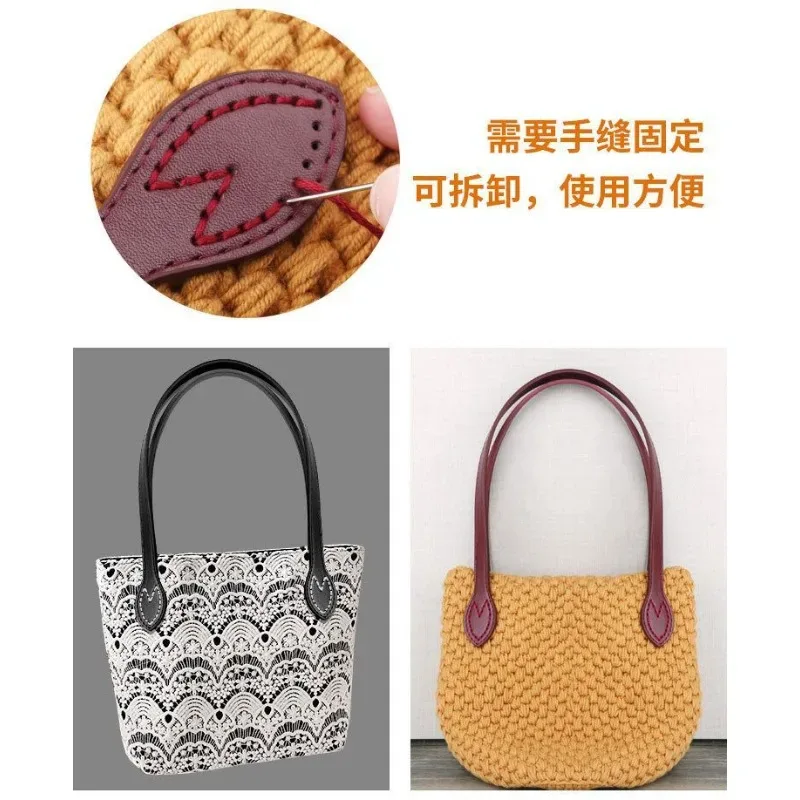 2 sangles de sac en cuir pu de 60 cm, détachables, pour sac à bandoulière, accessoires de sac faits main pour femme, remplacement diy