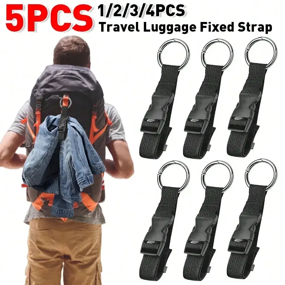 5/4/3/2/1 pièces bagages de voyage sangle fixe sac à dos sangle externe sangle Portable ajouter-a-sac étiquette de bagage sangle ceinture porte-veste