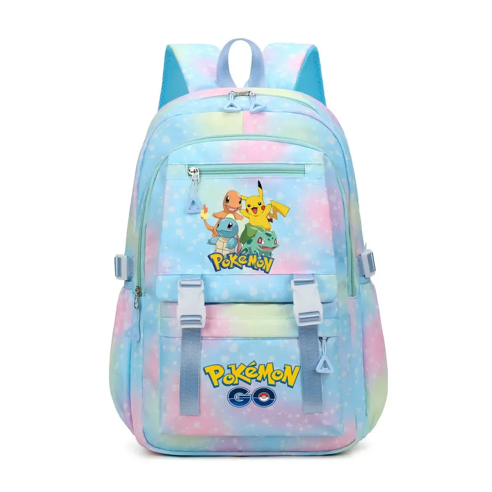 sac à dos imprimé pikachu tendance, grande capacité, pour filles et garçons, idéal pour l'école et les cadeaux de vacances