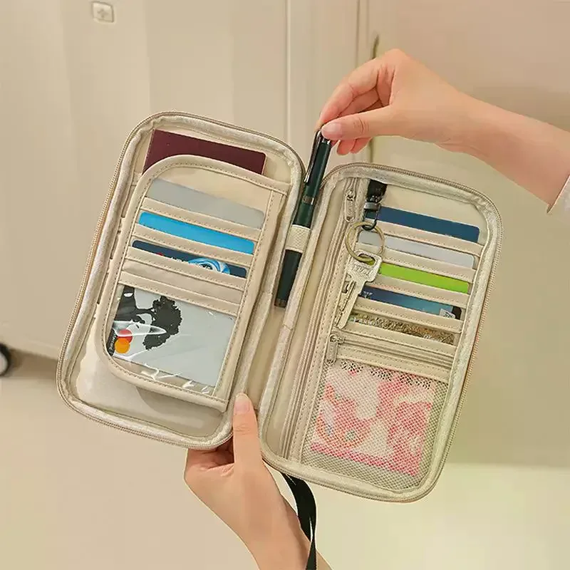 organisateur d'accessoires de voyage, housse pour documents, porte-cartes, portefeuille de voyage pour la famille, porte-passeport, portefeuille de passeport étanche
