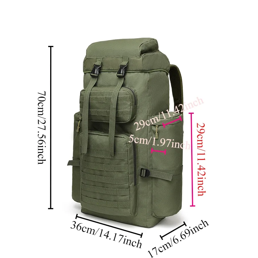grand sac à dos d'alpinisme pour l'extérieur, sacs à dos d'escalade, sacs de voyage de camping de randonnée, 80l