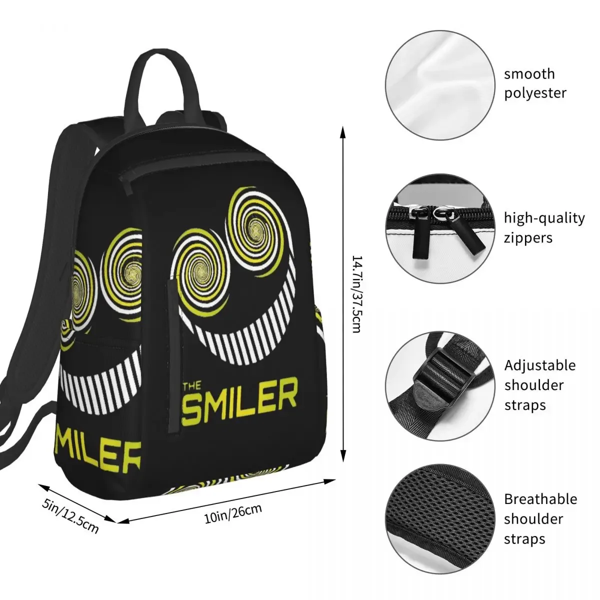 the smiler alton towers merch uk active backpack daypack sac à dos de grande capacité pour enfants, sac d'école, sacs à bandoulière pour hommes et femmes