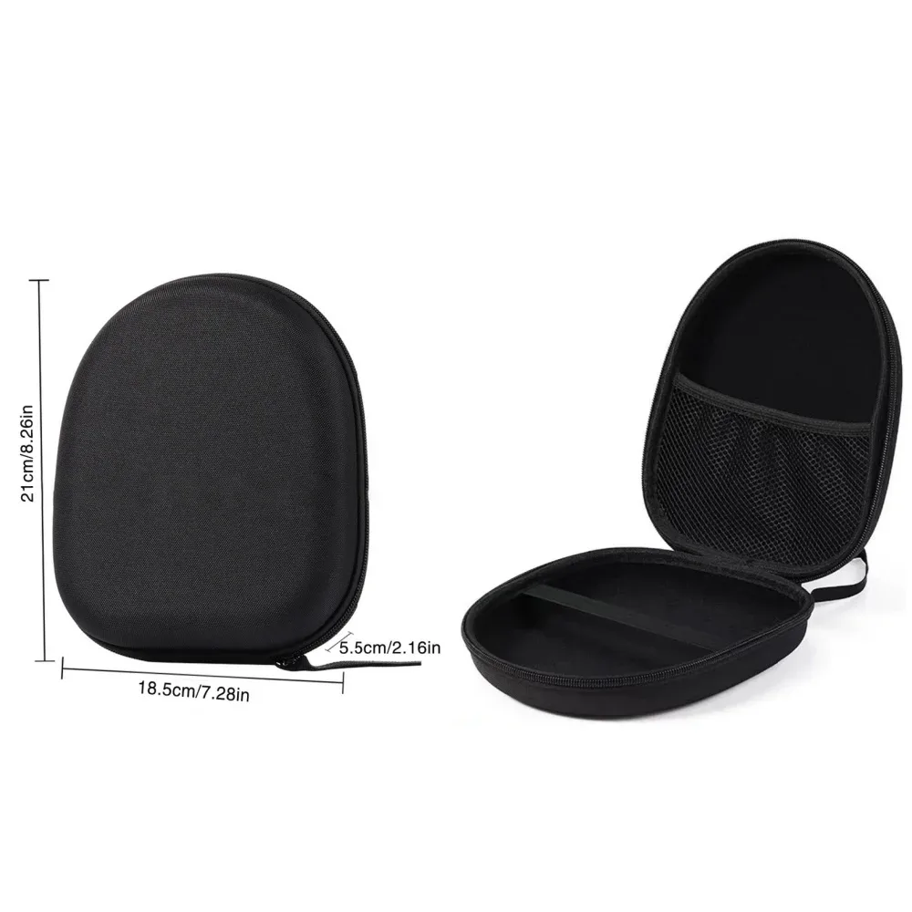 Sac de rangement antichoc pour écouteurs avec fermeture éclair, étui de protection pour écouteurs supra-auriculaires et de studio, 1 pièce