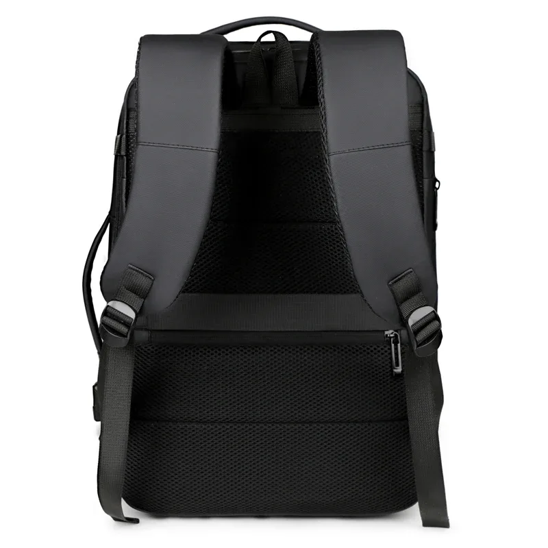 sac à dos de chargement usb hydrofuge décontracté d'affaires, sac à dos extensible de grande capacité pour hommes et femmes, vêtements de travail et voyages d'affaires, sacs d'ordinateur de 14 pouces