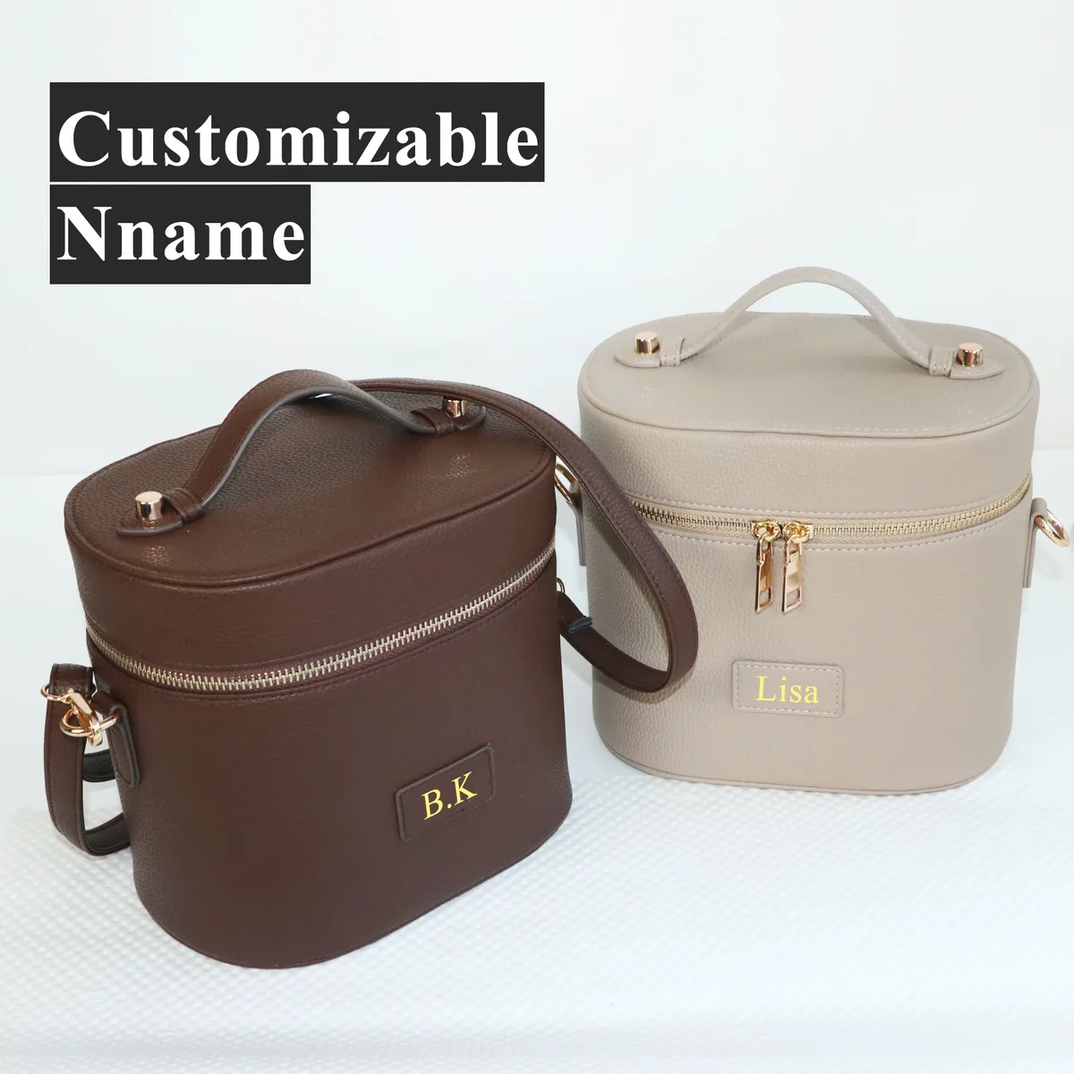 sac de voyage cosmétique portable personnalisé avec bandoulière, compartiment de rangement amovible et compartiment de lavage séparé pour femme