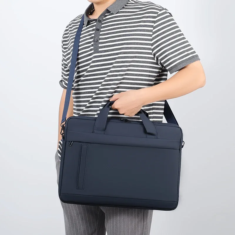 mallette pour hommes, sac à bandoulière d'affaires minimaliste, sac messager pour hommes, fourre-tout de bureau de grande capacité, sac pour ordinateur portable de 14 pouces