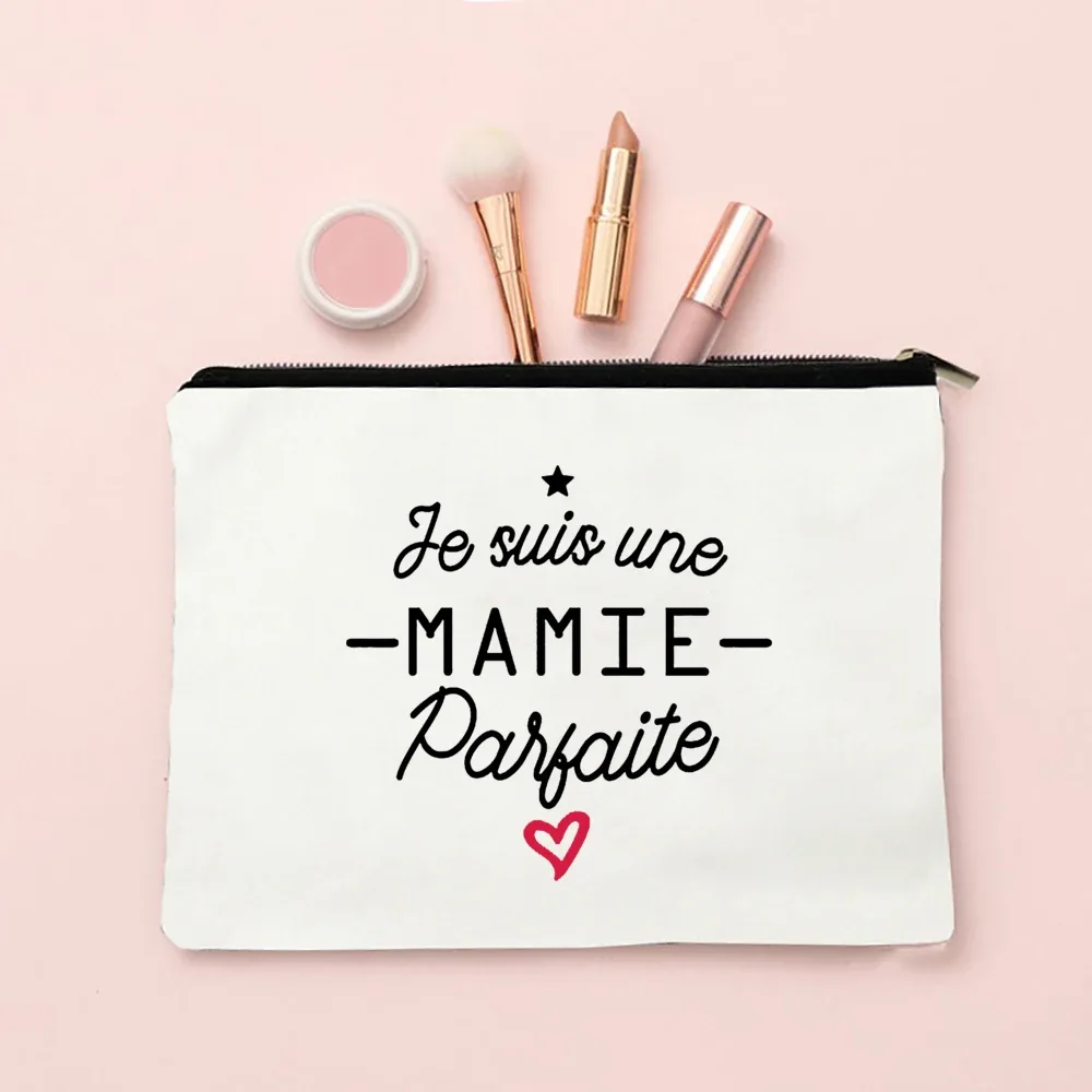 sacs à cosmétiques college avec fermeture éclair, cadeaux pour mamie, trousse de maquillage, meilleure grand-mère du monde, poudres de toilette, annonce de grossesse, voyage, présidence, eser