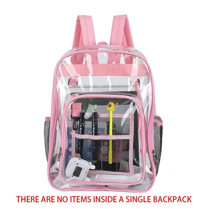 sac à dos étanche transparent unisexe, sacs à dos portables de grande capacité, sac à dos multifonctionnel pour hommes et femmes, mode simple initiée