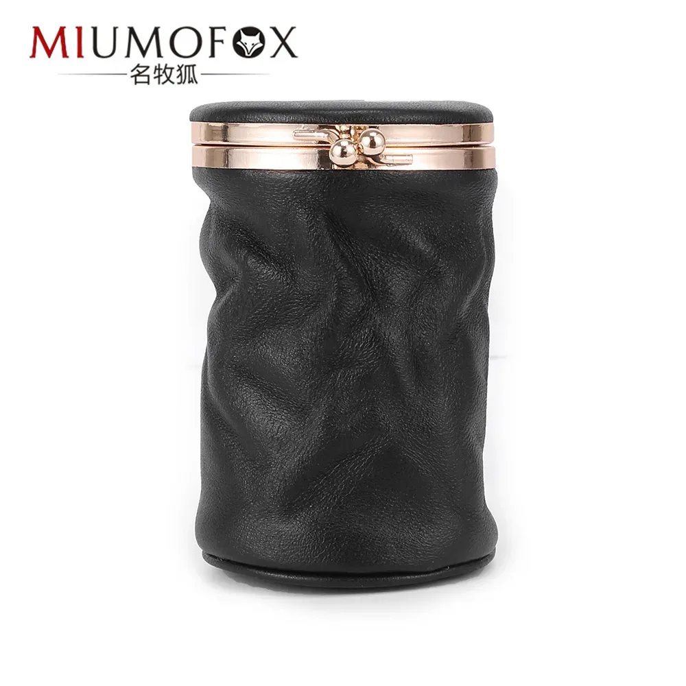 mini sac à cosmétiques en cuir pour femmes, organisateur de rouge à lèvres vintage portable avec miroir, petite pochette mignonne pour sac à main, essentiels de voyage