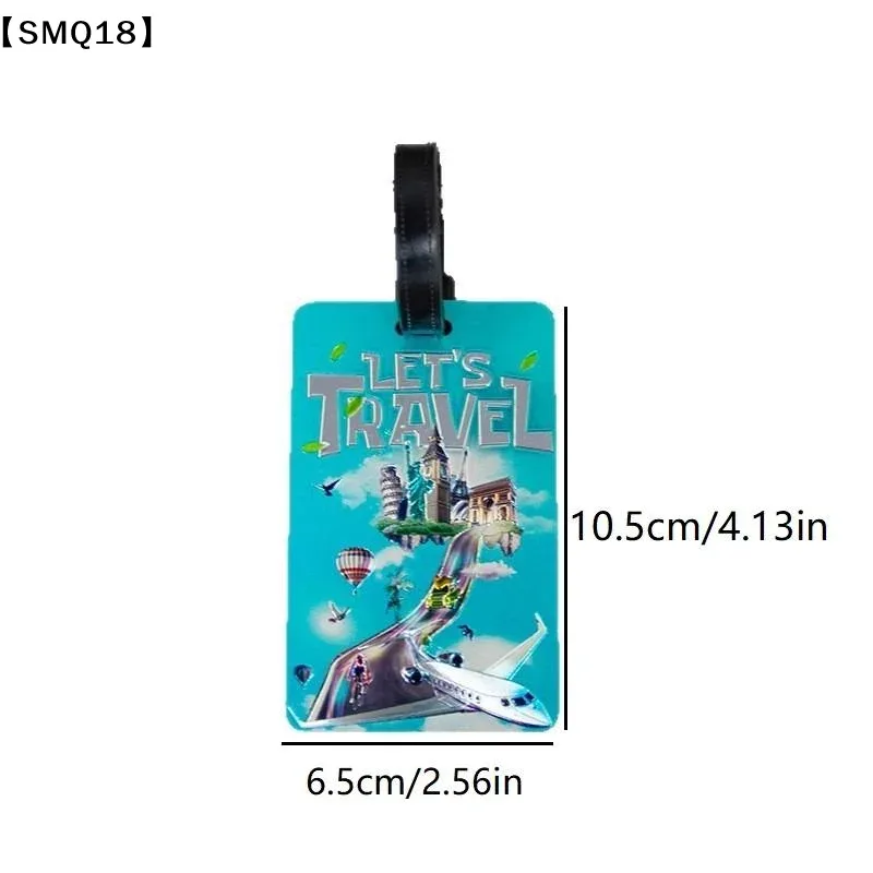 étiquette de bagage de voyage en abs, porte-adresse créatif pour valise, accessoire portable pour bagages d'embarquement【smq】