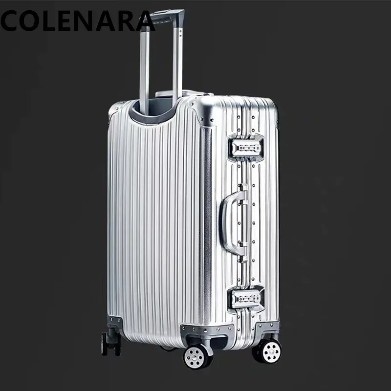 Valise COLENARA 20 "24" 26 "29 pouces en alliage d'aluminium et de magnésium, grande capacité, haute qualité, pour hommes, voyages d'affaires