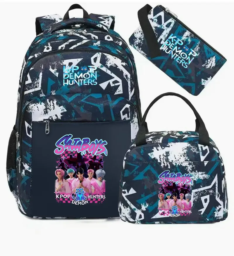 sacs d'école décontractés kpop demon hunter pour garçons et filles, sac à dos étanche de grande capacité pour ordinateur portable, sac à dos de voyage mochilas