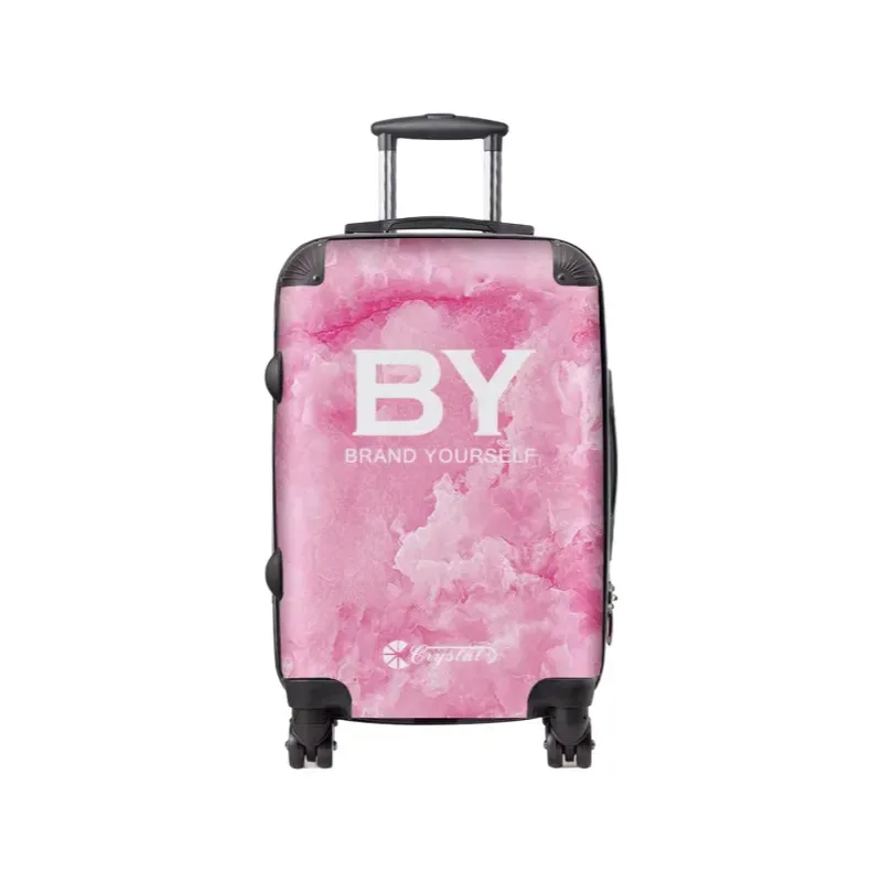 valise à rayures classiques personnalisée : sac trolley monogramme personnalisé avec roulettes