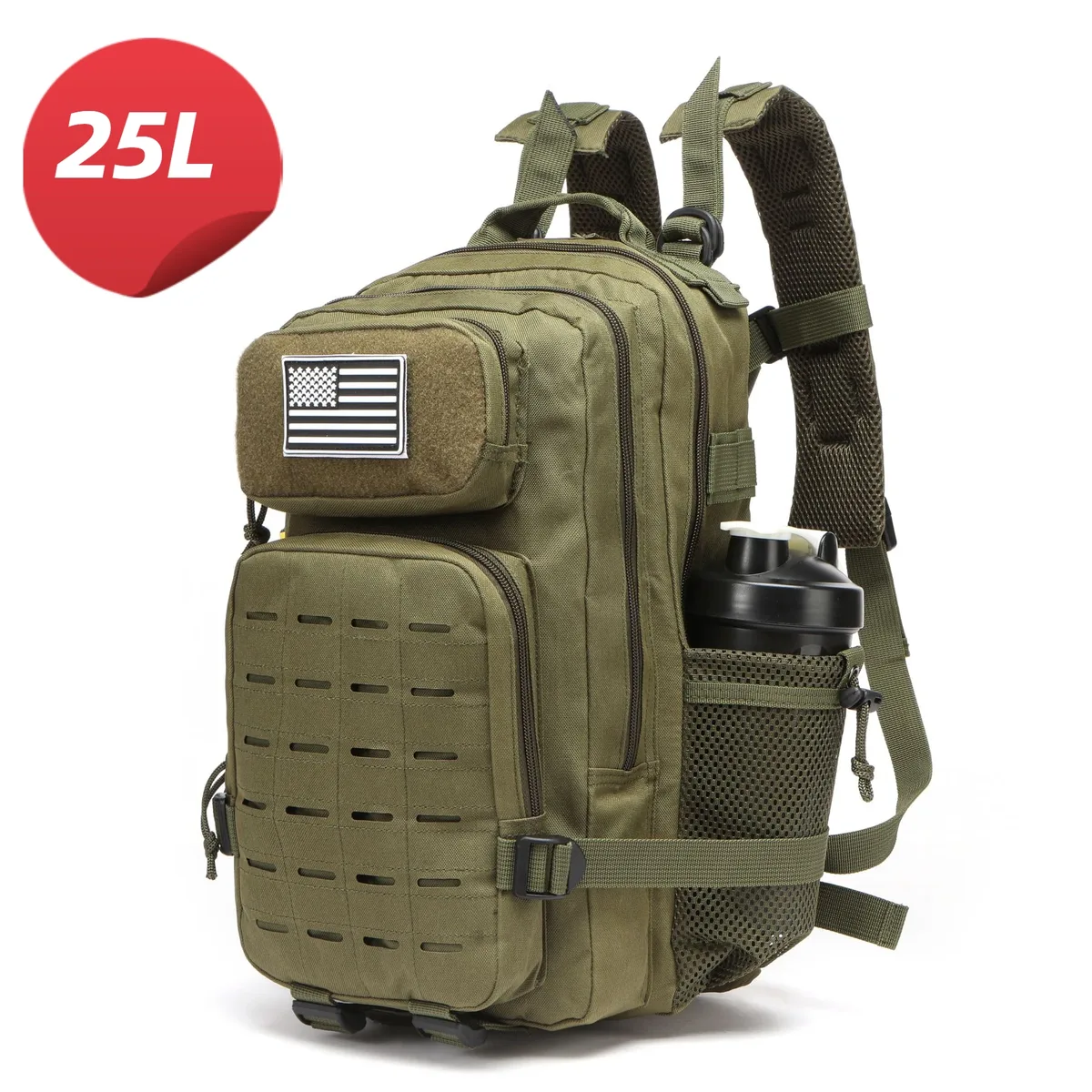 25l/50l sac à dos tactique sac chasse molle sac à dos gym pour hommes edc randonnée en plein air sac à dos sorcière 2 porte-bouteilles