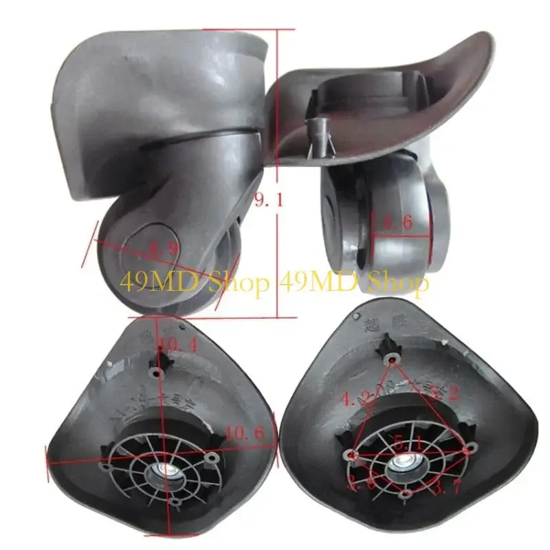 49md 1 paire roues bagages remplacement, accessoires réparation pour roues valises