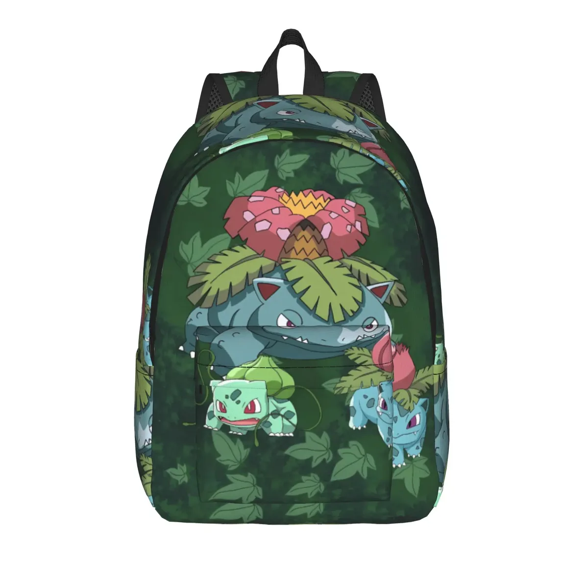 sac à dos de voyage bulbasaur forest cartoon, sacs à dos de voyage pour hommes, sacs d'école secondaire à motifs colorés, sac à dos cool