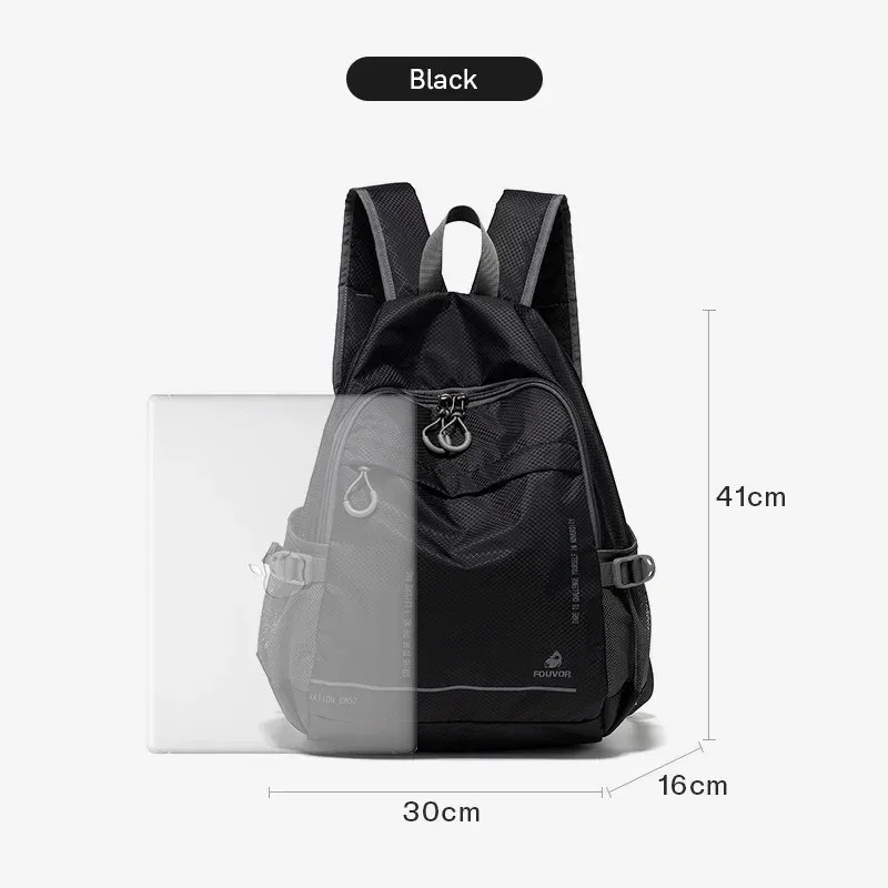 fouvor sacs à dos de randonnée légers pour hommes femmes en nylon durable sport décontracté grand sac à dos voyage toile sac d'école 3037-01