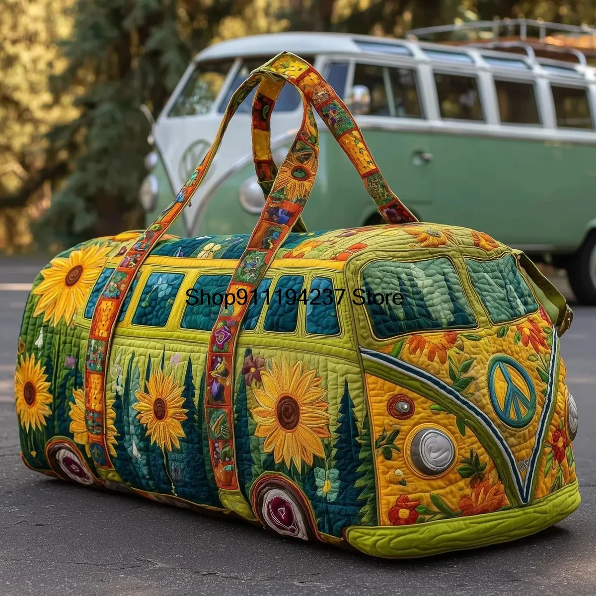 nouveau modèle de sac de voyage matelassé 3d hippie vibe