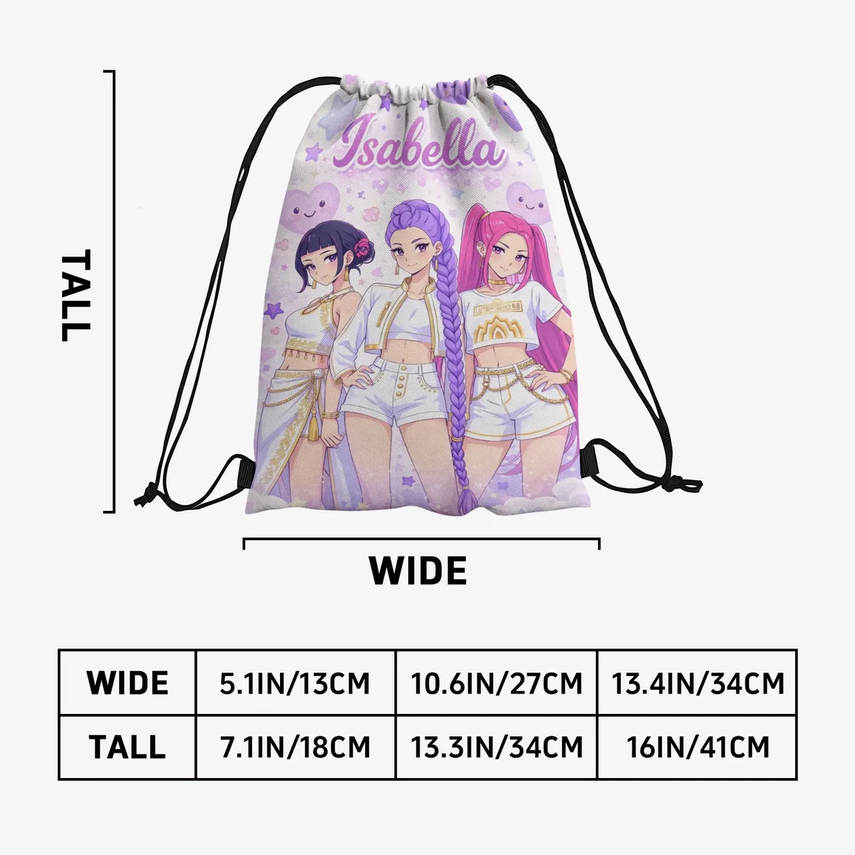 1 sac à cordon personnalisé avec photo |   sac à dos en polyester durable, parfait pour les activités de plein air et les cadeaux festifs, lavable en machine