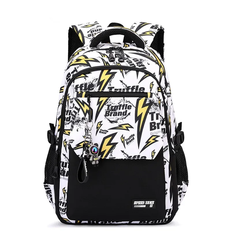 nouveau sac à dos imperméable 2025 pour homme, compatible ordinateur portable 15,6 pouces, imprimé graffiti, sac de voyage oxford pour femme, sac scolaire vintage pour homme