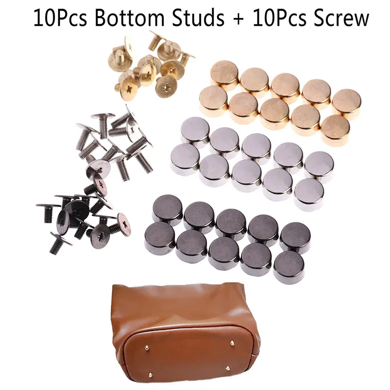 [HS] 10 pièces d'accessoires de couture : rivets et vis pour fonds de sacs à main et sacs à bandoulière