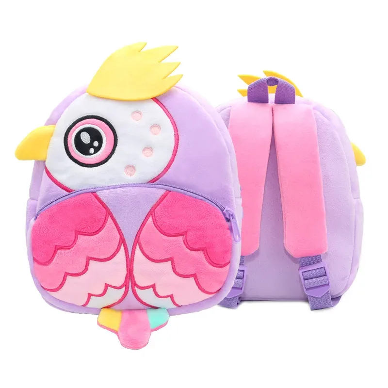 sacs à dos d'animaux de dessin animé 3d pour enfants, sac d'école en peluche douce pour enfants de la maternelle, cartables kawaii pour enfants, filles et garçons