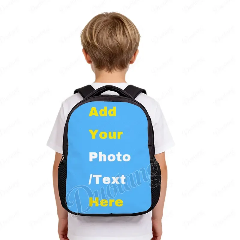 sac à dos scolaire personnalisé de 12 pouces pour adolescents, personnalisez votre photo, sac à langer pour enfants, sac à dos pour livres scolaires, sac cadeau