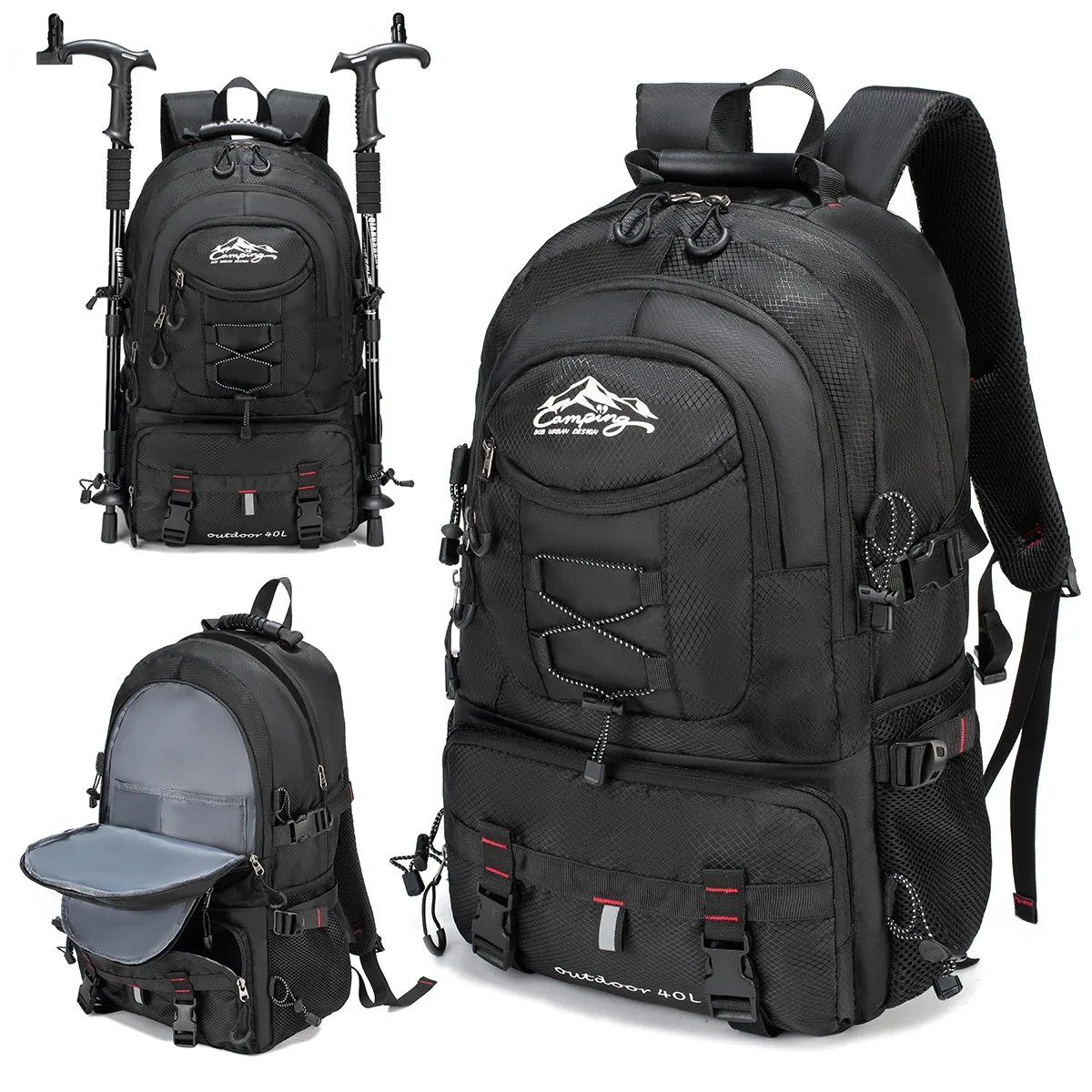sac de randonnée en plein air, sac à dos de grande capacité de 60 l pour hommes et femmes, sac à dos de voyage de loisirs à la mode, sac de sport léger