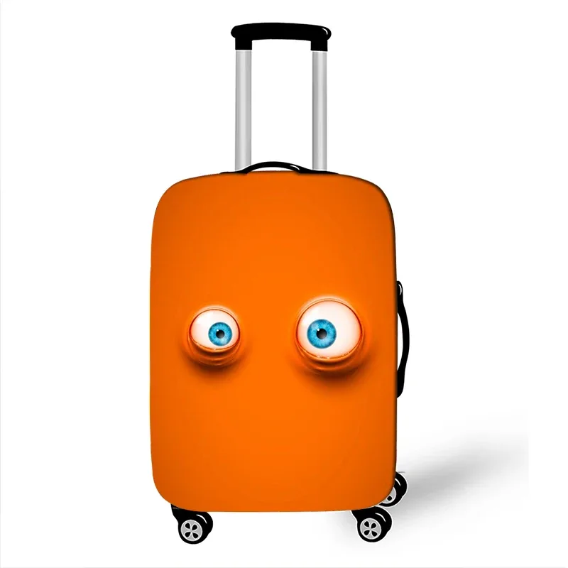 housse de bagage avec impression d'expression drôle, gaine de protection pour valise de voyage, étuis anti-poussière élastiques adaptés aux accessoires de bagages de 18 à 32 pouces