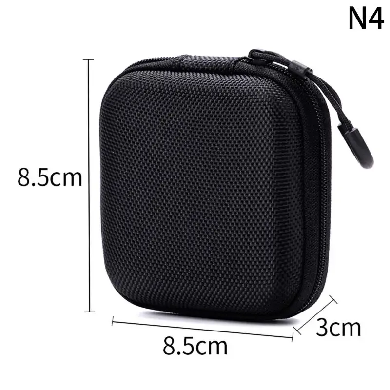 mini étui de rangement rigide en eva, organisateur portable pour petits accessoires électroniques, sac de transport pour voyage, noir