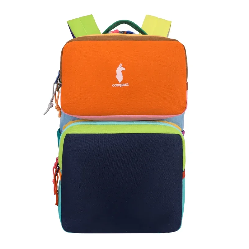sac à dos color block avec plusieurs compartiments, sac de voyage décontracté et tendance, sac à dos double épaule multicouche aux couleurs contrastées