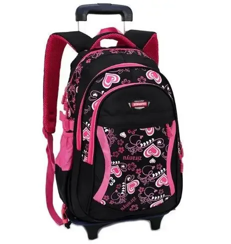 sac à dos d'école à roulettes pour enfant fille