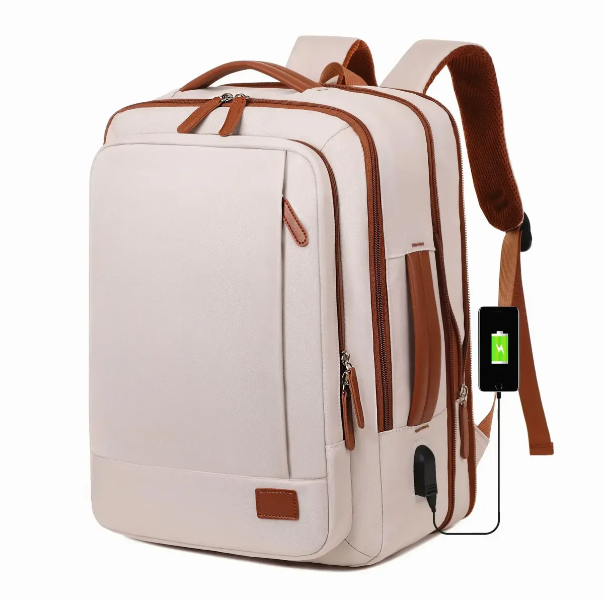 sac à dos d'affaires étanche pour femmes, sac pour ordinateur portable, sac de banlieue pour week-end avec port usb, sacs pour étudiants, sac de jour de voyage