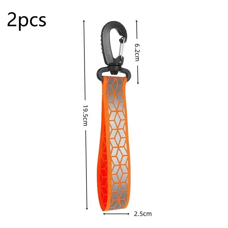 sangles de sécurité réfléchissantes haute visibilité, 2 pièces, avec clips mousquetons robustes, pour sac à dos de cyclisme et de randonnée