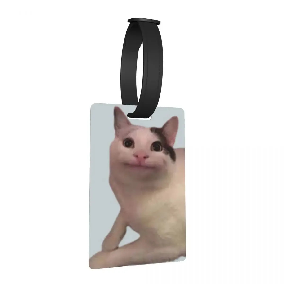 étiquettes à bagages beluga cat, accessoires pour valises, étiquette de bagage de voyage, porte-étiquette d'embarquement, porte-nom, adresse