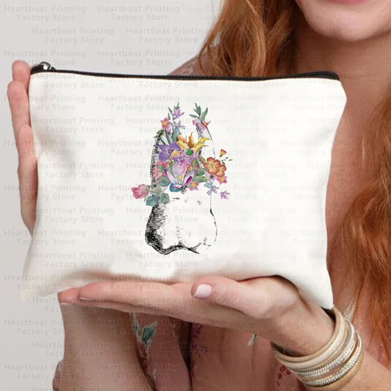 sacs de rangement pour maquillage à motif graphique dentaire, sac de voyage portable pour collations, trousse à crayons pour enfants, sac à cosmétiques pour femmes