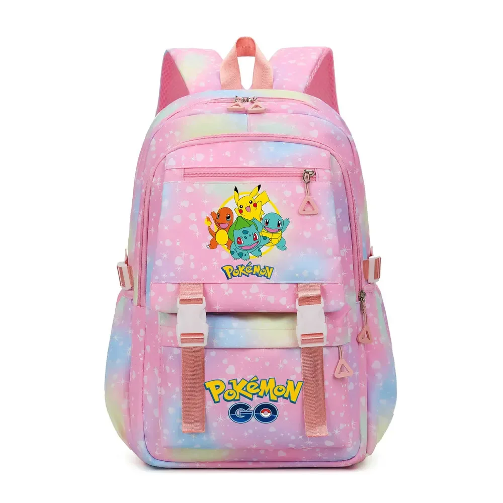 sac à dos imprimé pikachu tendance, grande capacité, pour filles et garçons, idéal pour l'école et les cadeaux de vacances