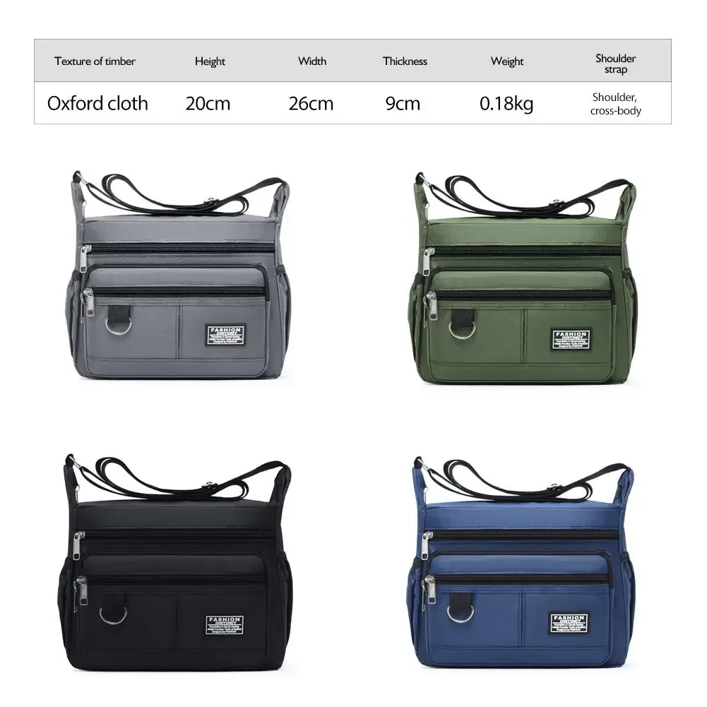 sac à bandoulière multi-poches pour hommes, sacs à une seule initiative, sac de rangement de grande capacité, sac à main à la mode, sacs à bandoulière d'affaires