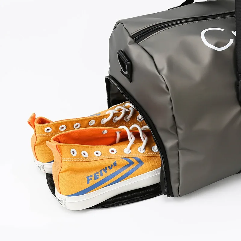 sac de voyage à bandoulière grande capacité pour hommes et femmes avec pochette pour trolley, compartiment sec/humide séparé, sac de sport, de gym, de natation, sac de voyage portable