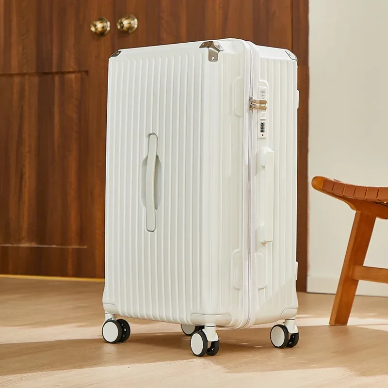 bagage roulant de grande capacité de 20 à 26 pouces, avec porte-gobelet, sac de voyage, support de téléphone portable pratique, valise roulante de voyage simple