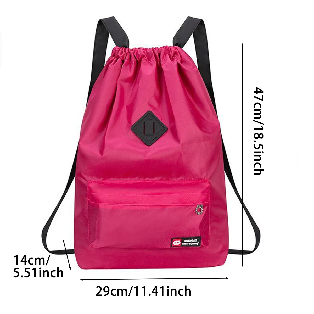 sac à dos d'extérieur en tissu oxford pour femmes, sac à cordon léger en nylon, sac à dos de sport de voyage, grande capacité, sac de randonnée polyvalent