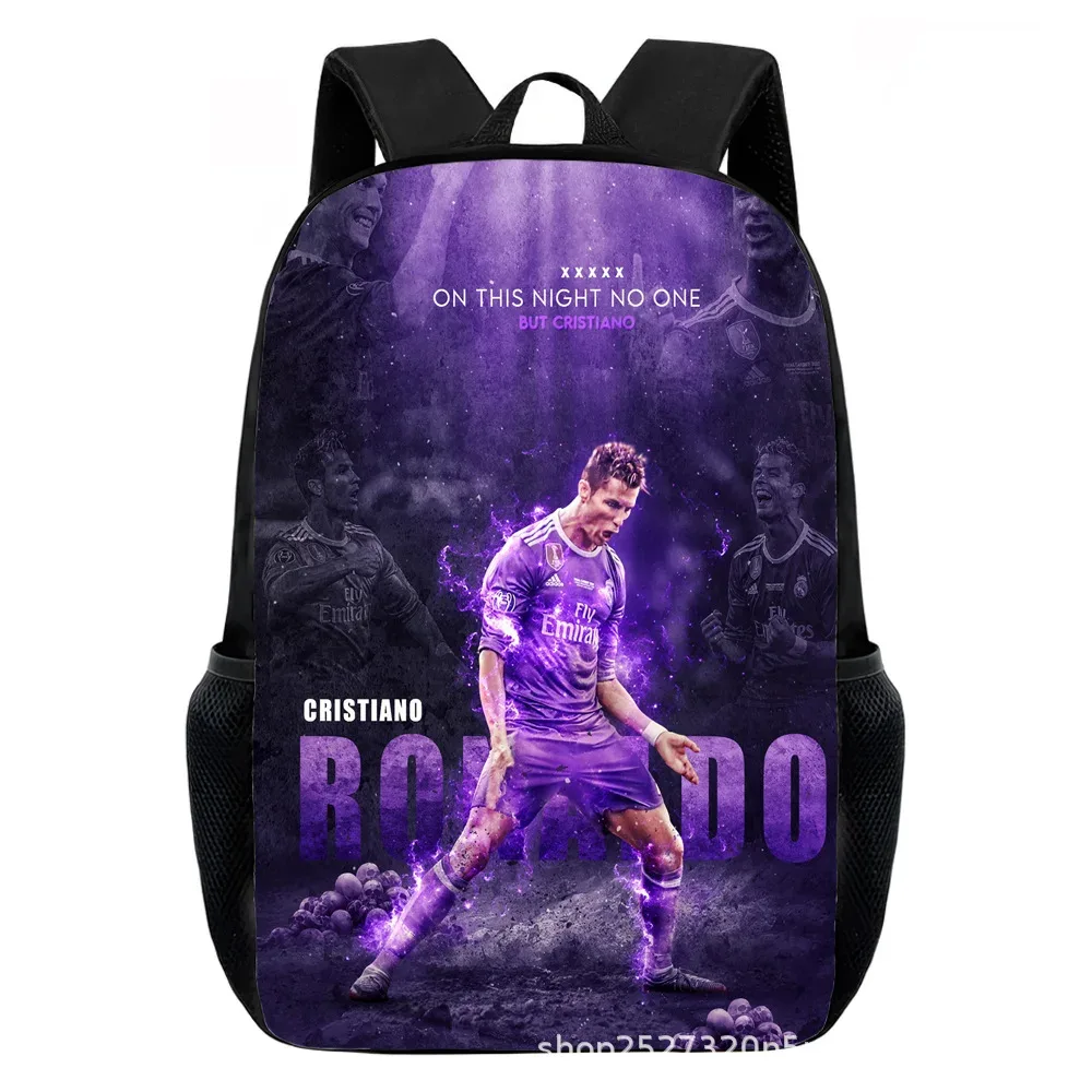 sacs à dos cr7 imprimés pour enfants, sacs d'école décontractés pour adolescents, garçons et filles, sac à dos d'école de 15 pouces, mochilas de voyage pour l'école primaire