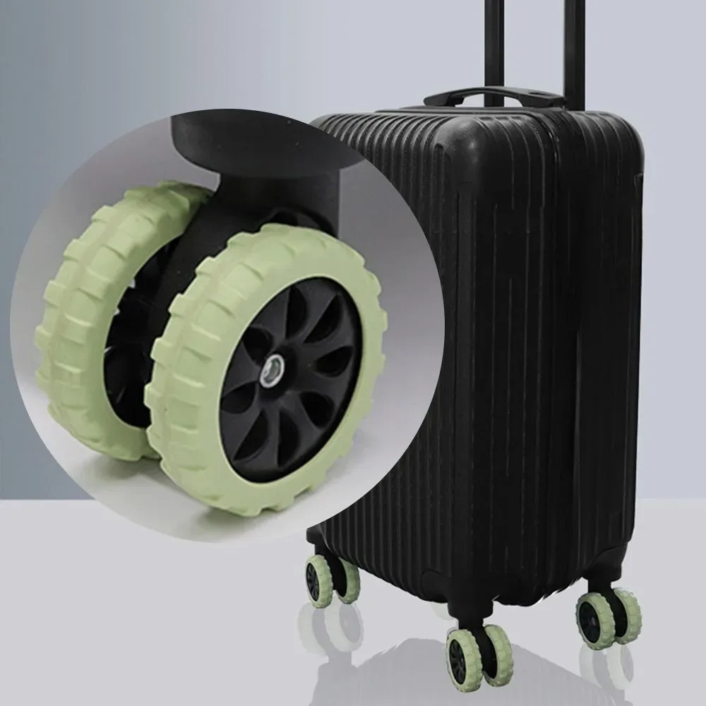 8 pièces/ensemble – protège-roues de valise en silicone silencieux – pièces de valise – protection d'essieux et de roues pour bagages