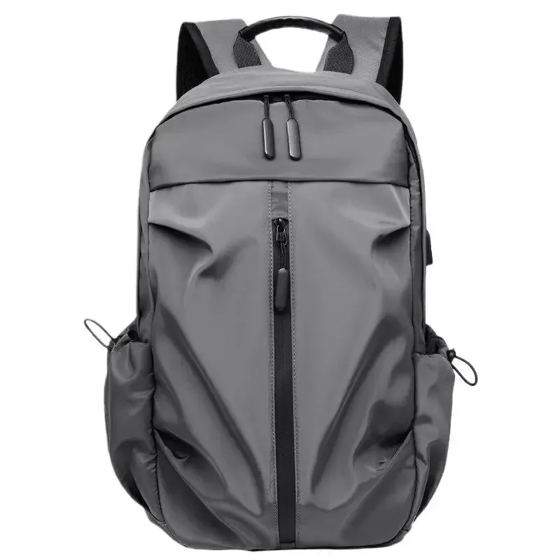 sac à dos pour ordinateur portable gris résistant à l'eau, grande capacité, bretelles rembourrées, pour l'école, le travail, les voyages et la randonnée