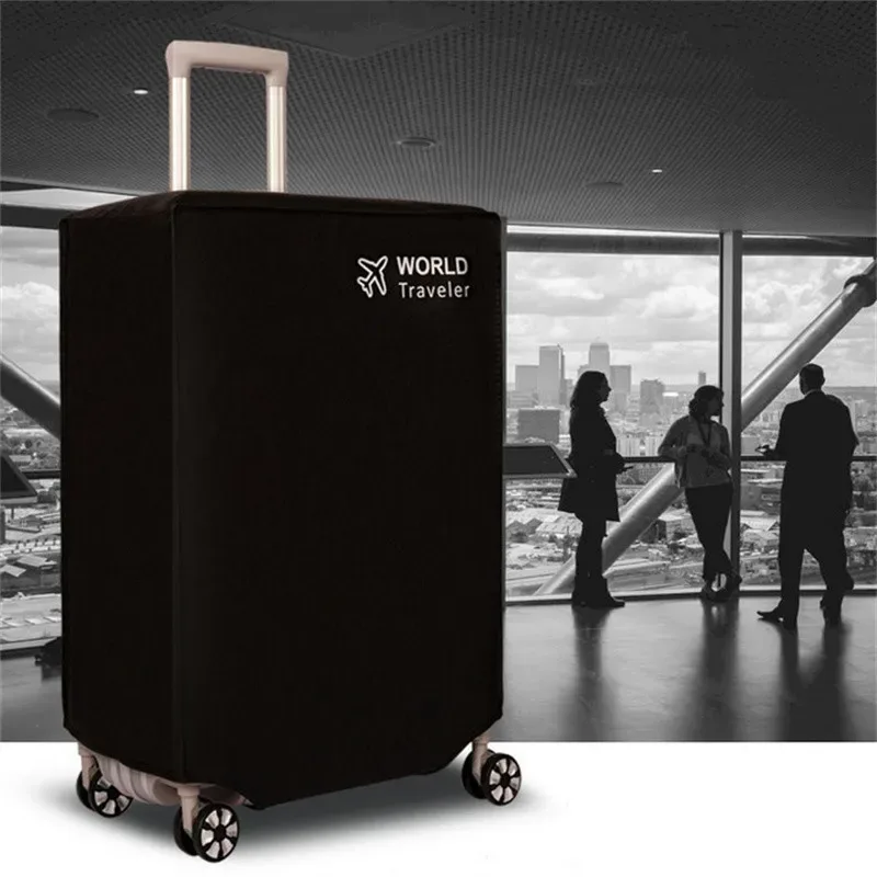housse de protection noire extensible anti-poussière pour valise de 24/26/28/30 pouces - accessoire de voyage protecteur