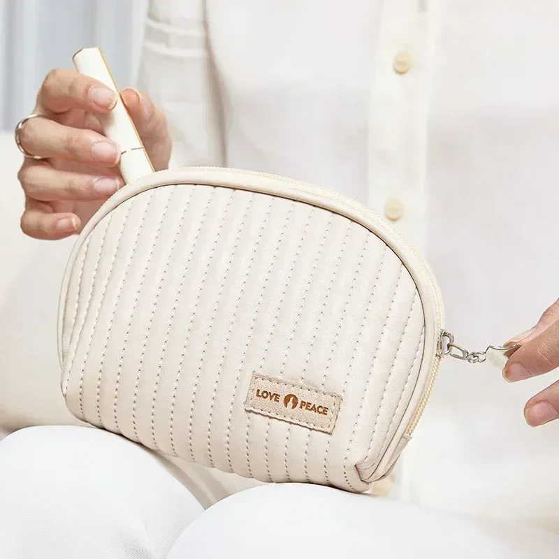 Sac de maquillage mignon de Style coréen, organisateur de cosmétiques, sac de rangement en PU pour femmes, pour brosse à rouge à lèvres