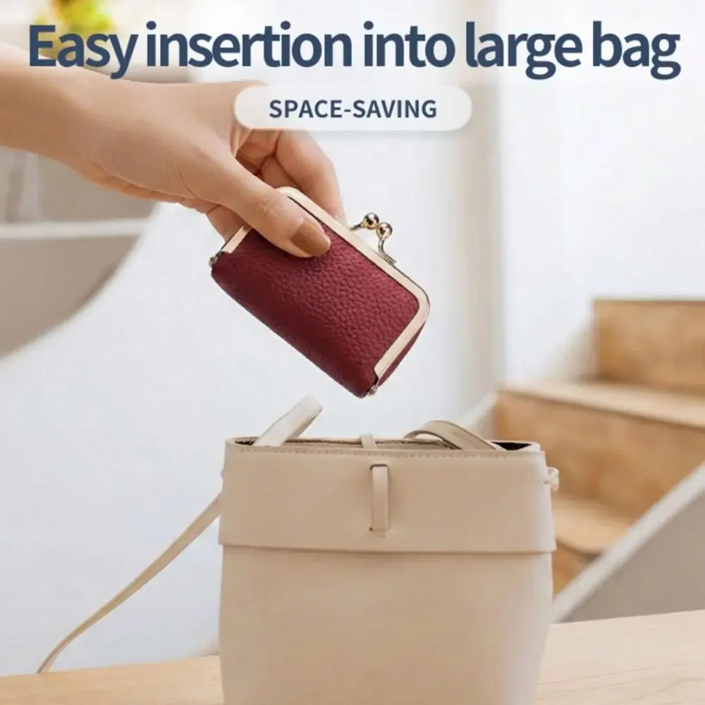 élégant sac à rouge à lèvres portable exquis avec miroir de maquillage, boîte de rangement pour bijoux, trousse de maquillage simple anti-perte pour clés et rouges à lèvres