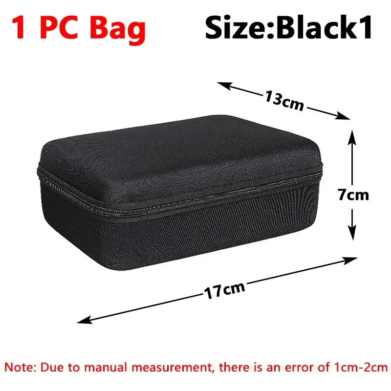 boîte de rangement homefish en eva, sac de voyage à fermeture éclair, petit sac portable, étui de protection, sac à outils, organisateur de 6 tailles, accessoires