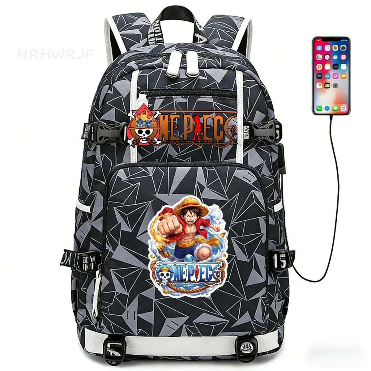 sac à dos one piece monkey d luffy, simple, grande capacité, pour le sport, les voyages, les loisirs, l'école, pour ordinateur portable, unisexe, mochila de voyage